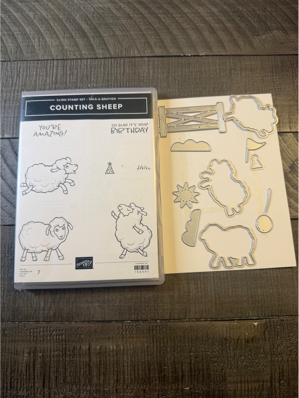 Stampin’ Up Counting Sheep stamp set and Sheep Dies die cut set